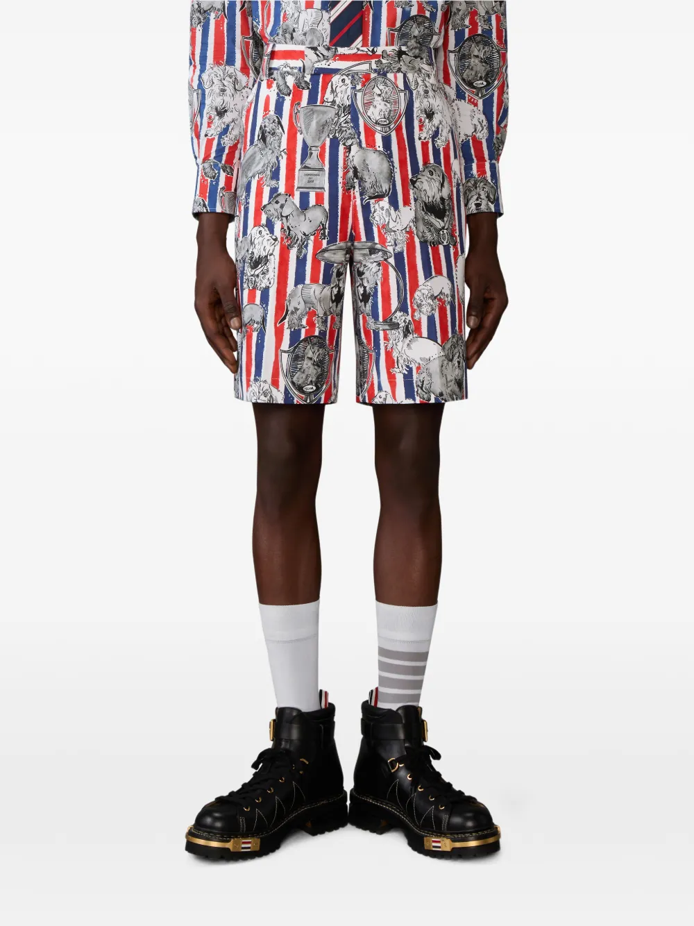  Thom Browne Hector Utility Chino Shorts - White 