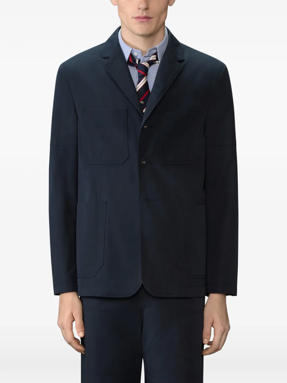  Thom Browne Armband Unconstructed Jacket - Blue 