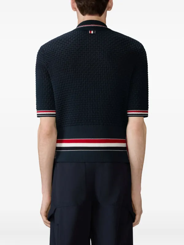 Thom Browne ストライプ ポロシャツ | ブルー | FARFETCH JP