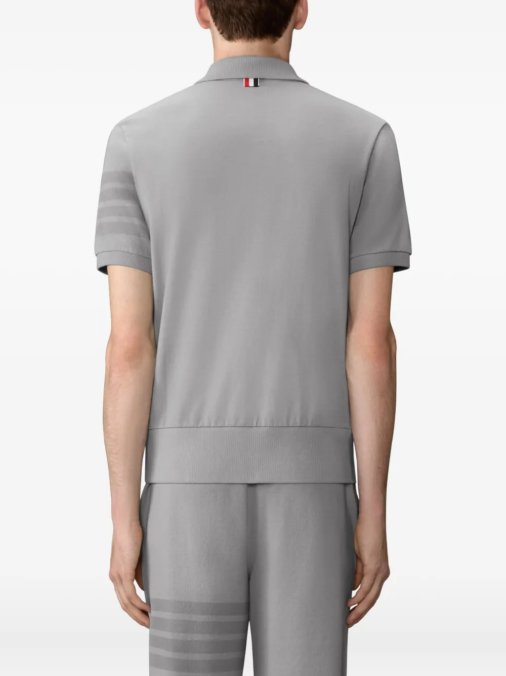 Thom Browne Ottoman poloshirt met vier strepen Grijs