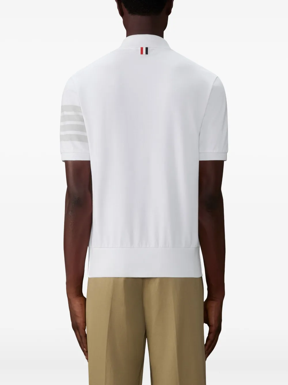 Thom Browne Ottoman poloshirt met vier strepen Wit