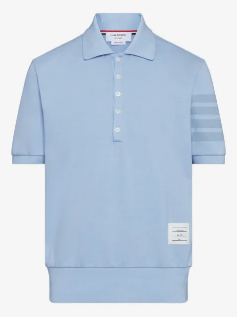 Thom Browne garment overdyed jersey 4-Bar polo