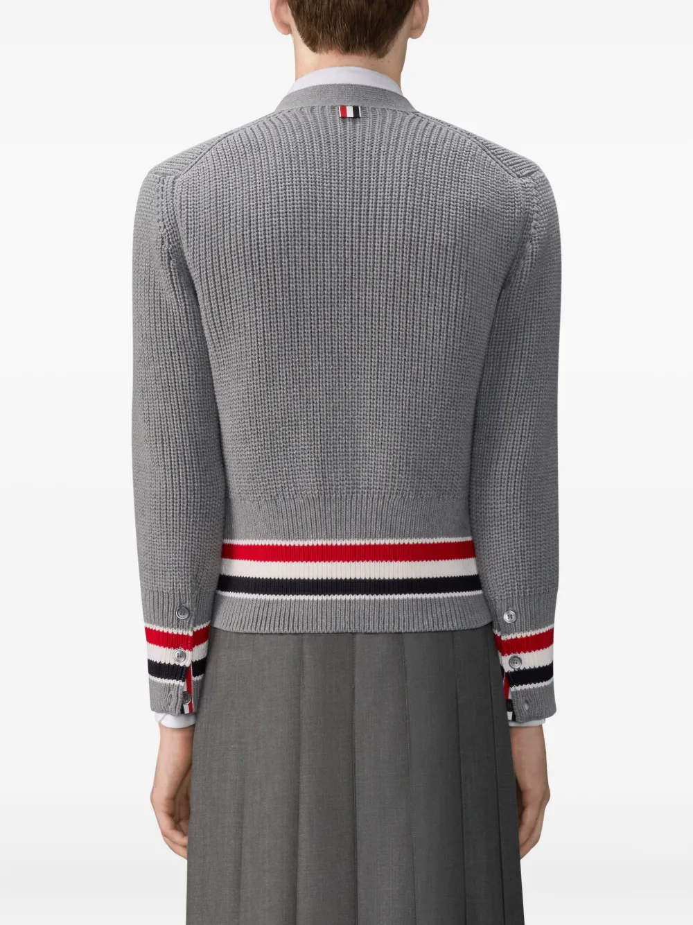 Thom Browne Vest met V-hals en knoopsluiting Grijs