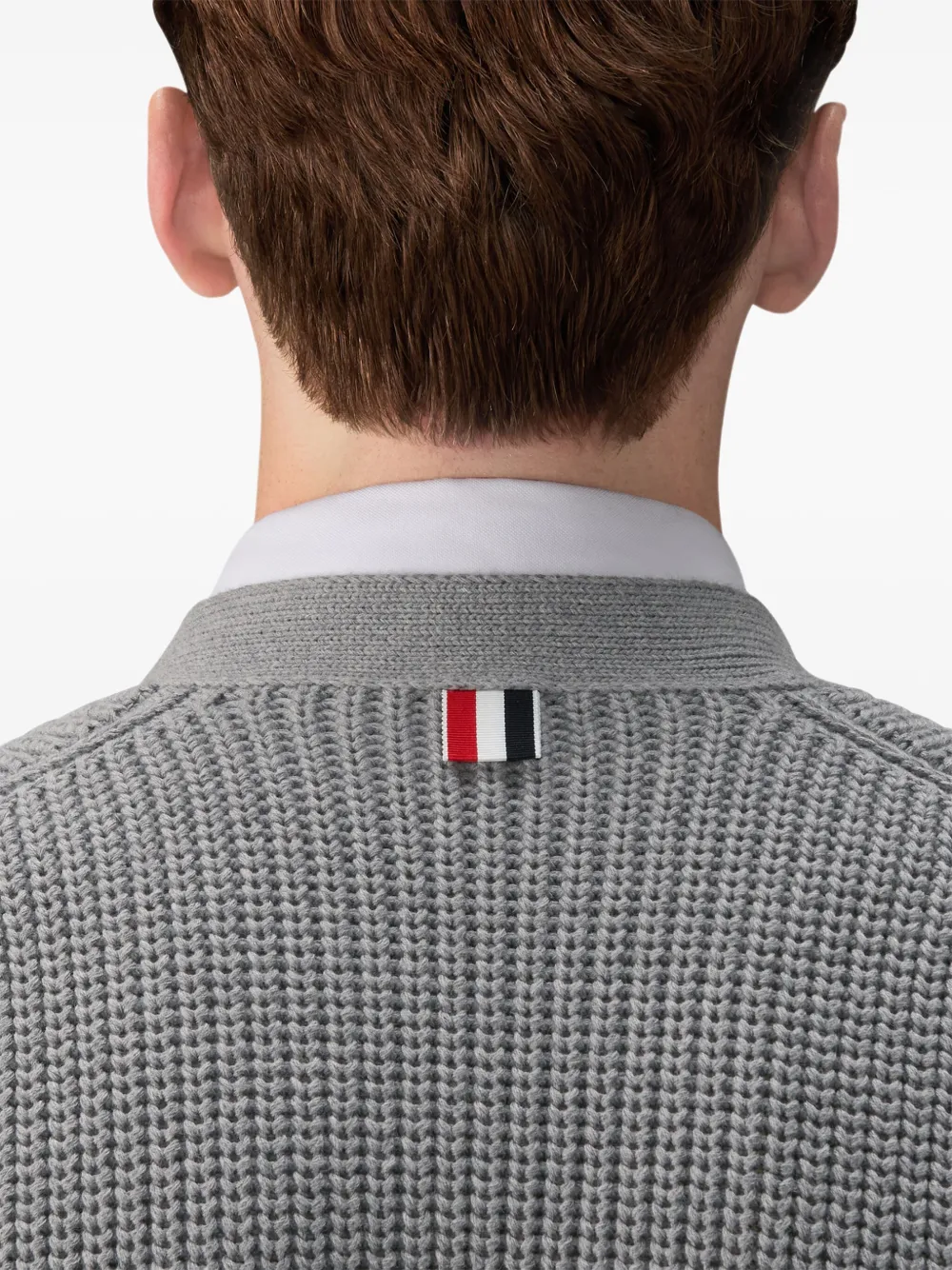 Thom Browne Vest met V-hals en knoopsluiting Grijs