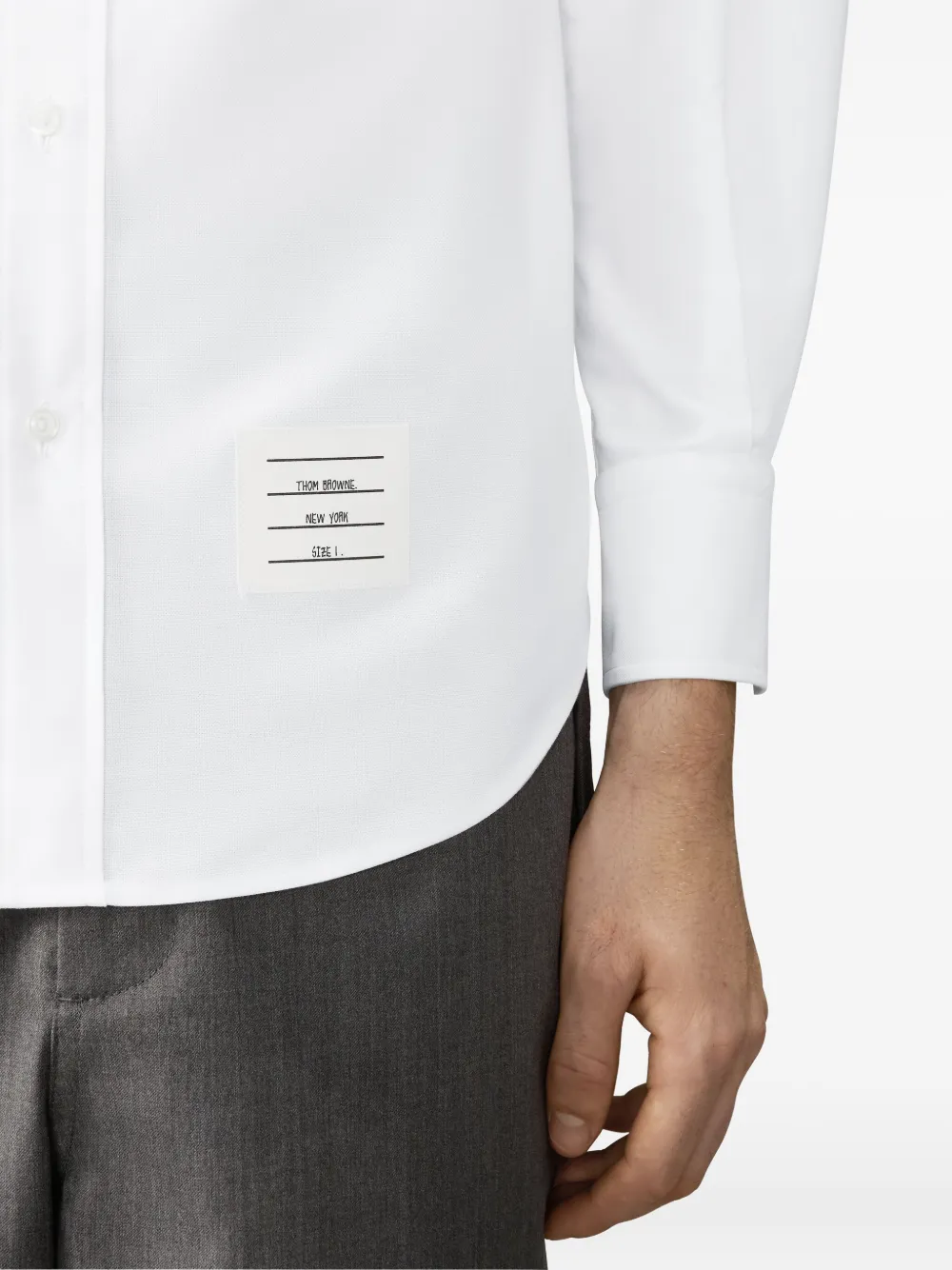 Thom Browne Hector Oxford overhemd met borduurwerk Wit