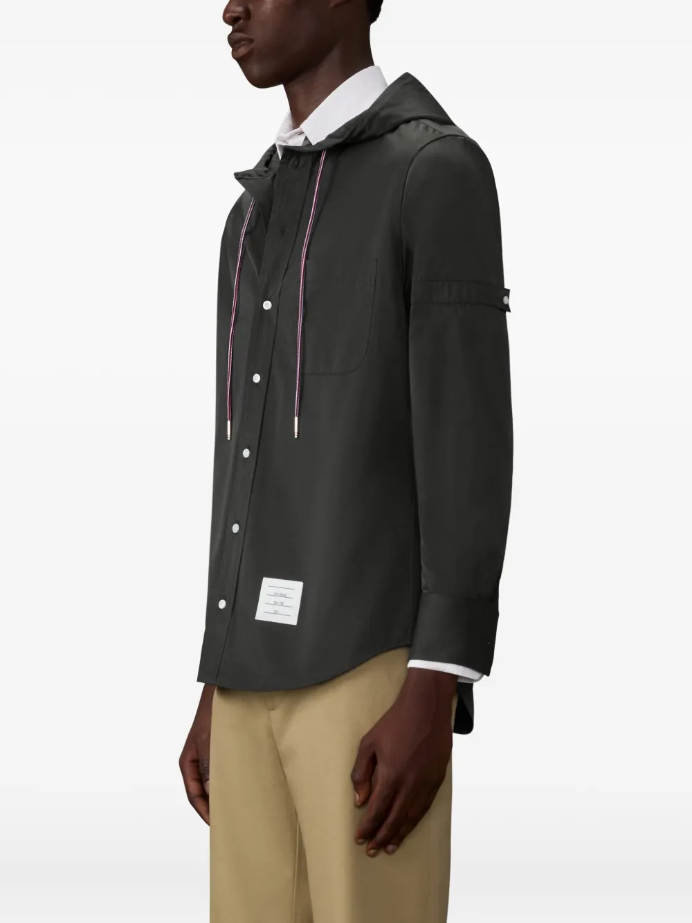 Thom Browne Overhemd met capuchon en band Zwart