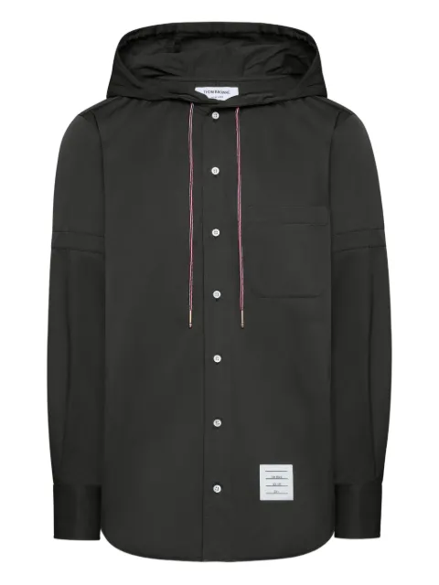 Thom Browne hooded armband-detail shirt