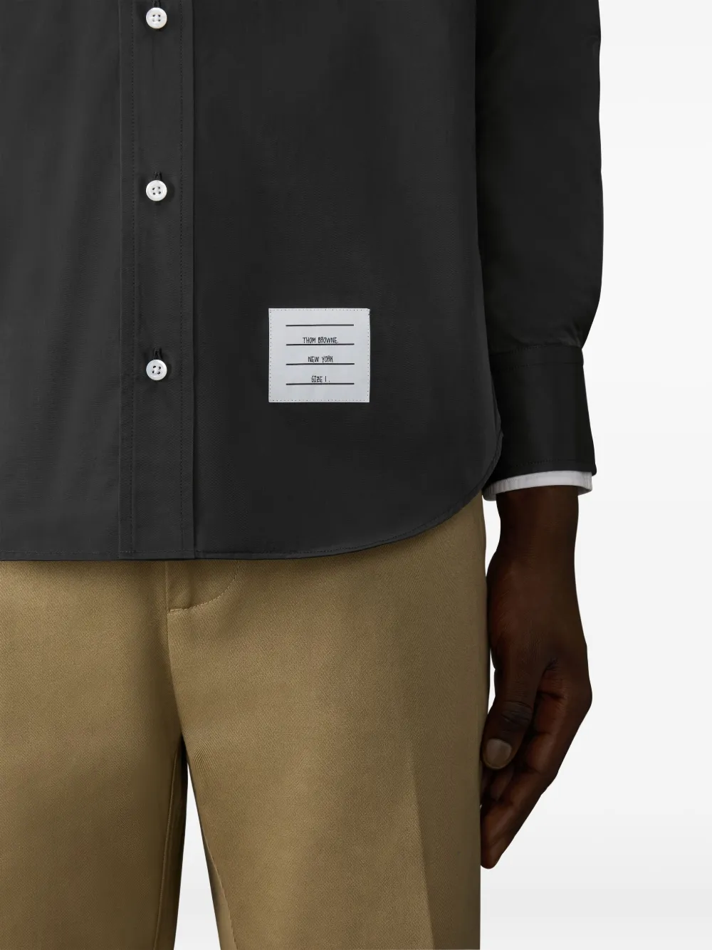 Thom Browne Overhemd met capuchon en band Zwart