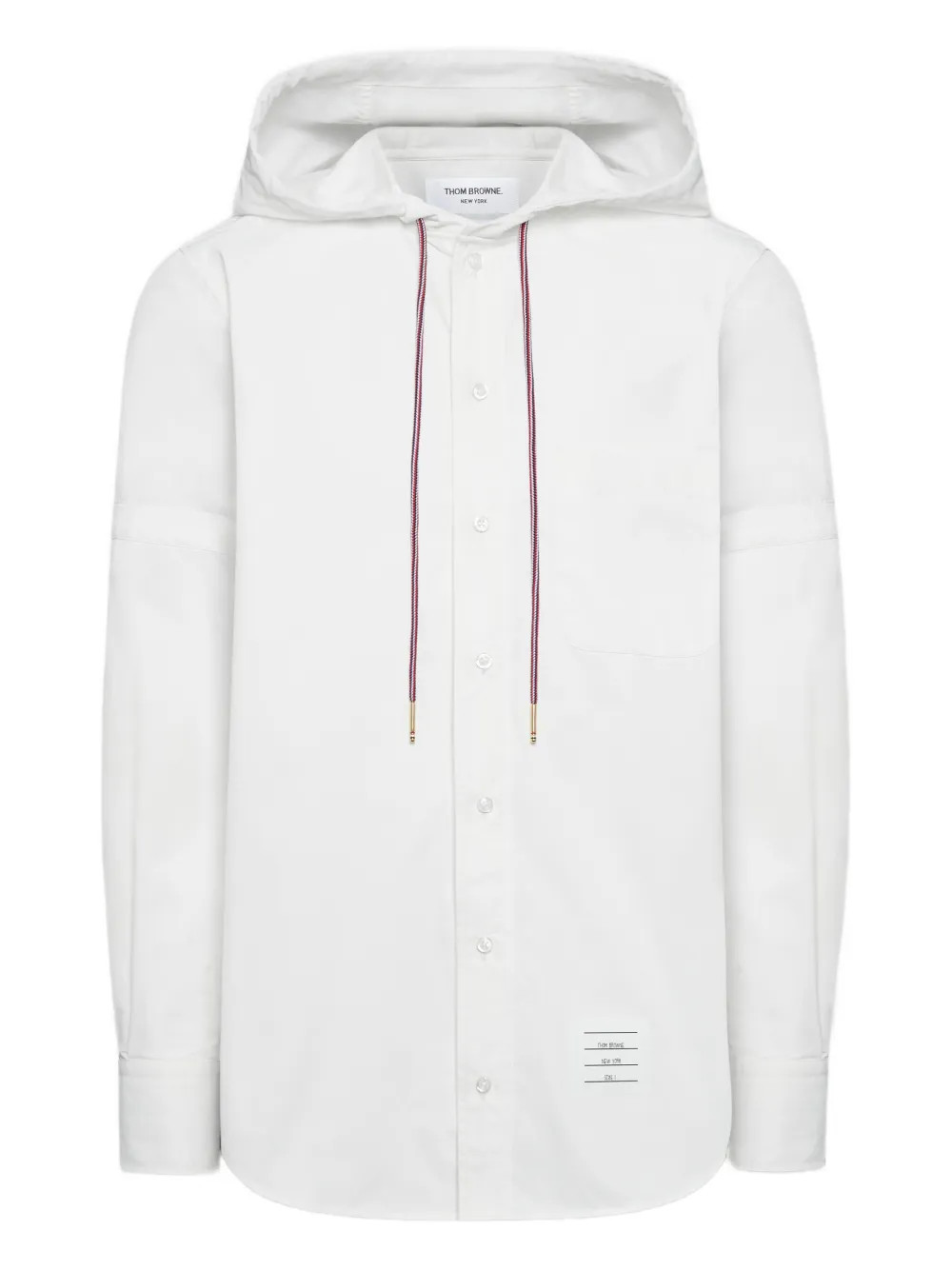 Thom Browne hooded armband shirt - Bianco