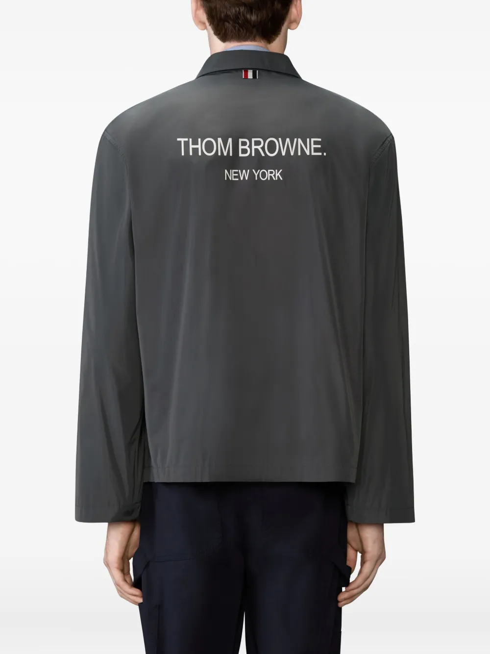 Thom Browne Jack met klepzakken en knoopsluiting Grijs