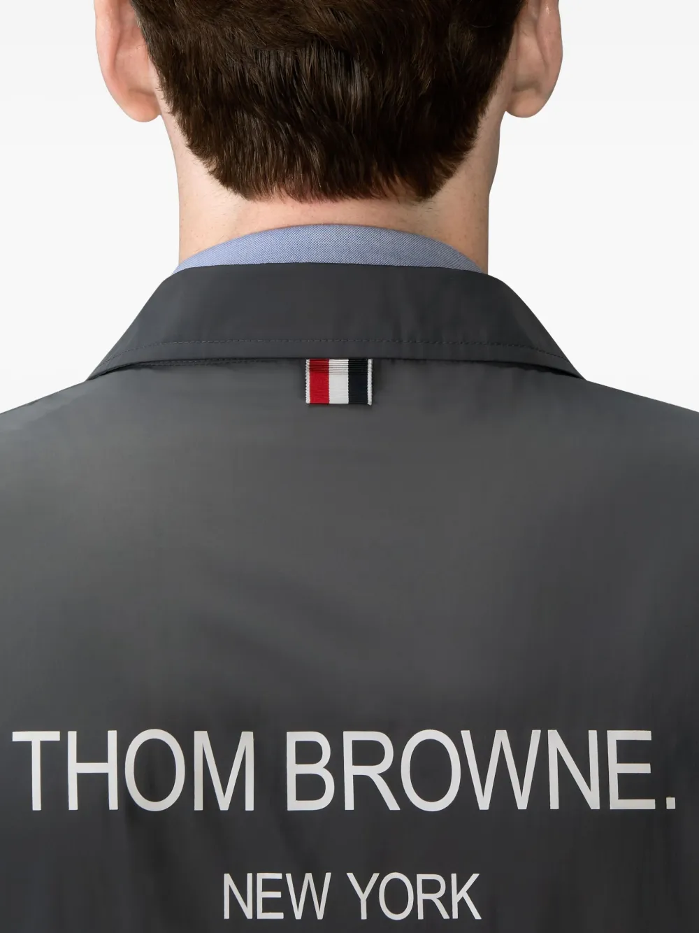 Thom Browne Jack met klepzakken en knoopsluiting Grijs