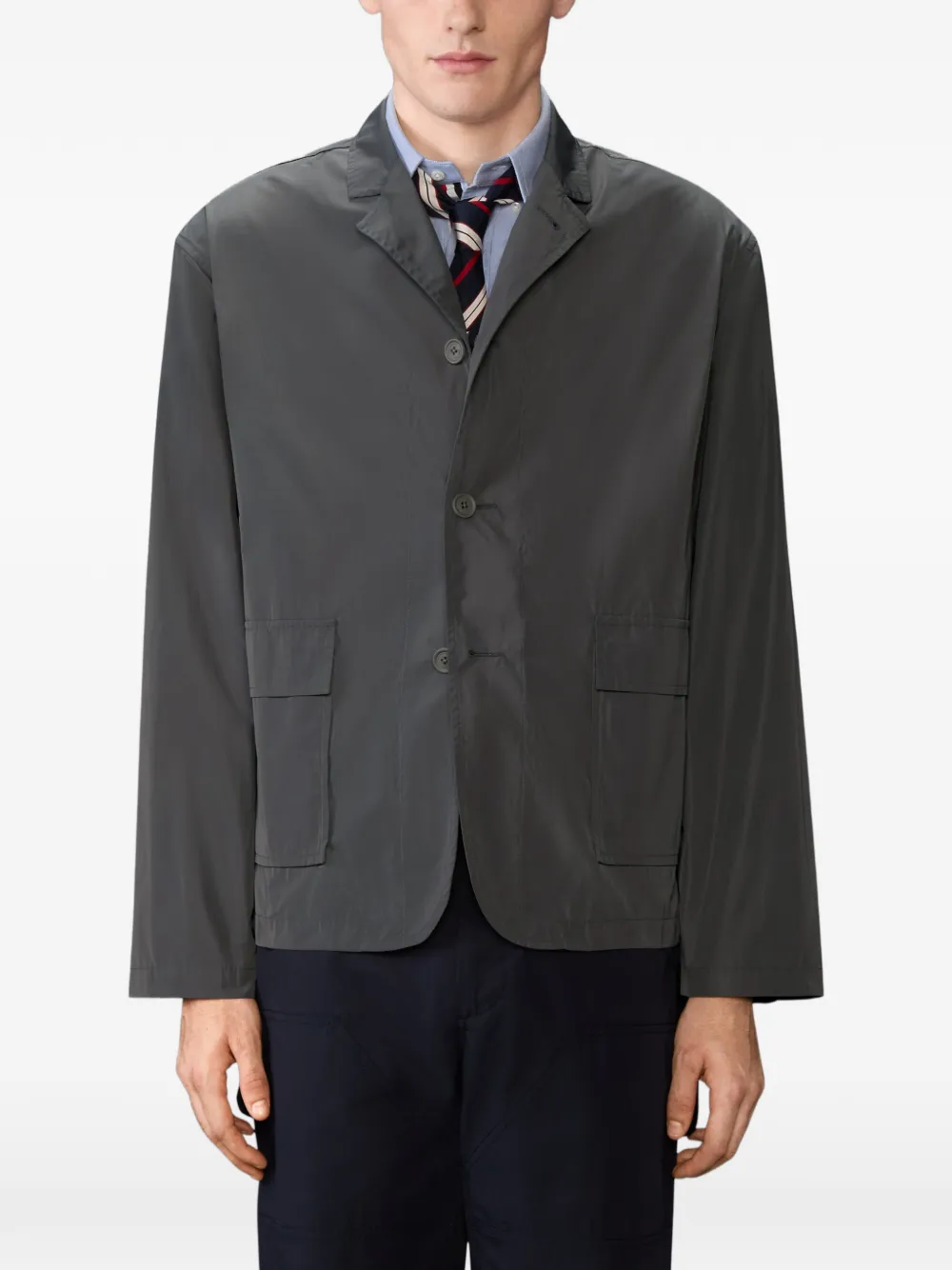 Thom Browne Light Memory Tech opvouwbare sportjas Grijs