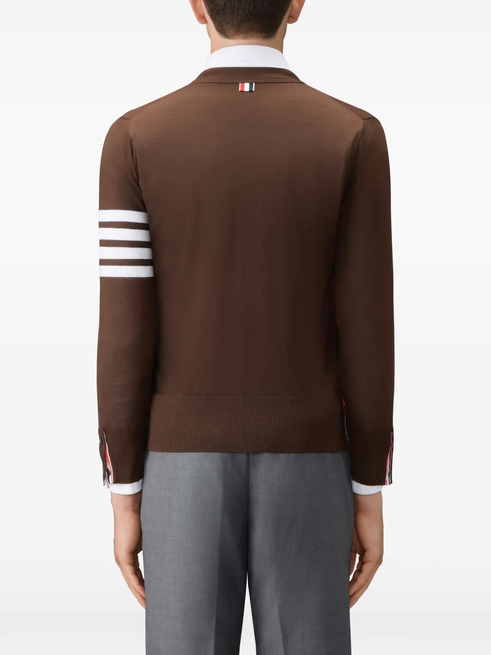 Thom Browne Vest met V-hals Bruin