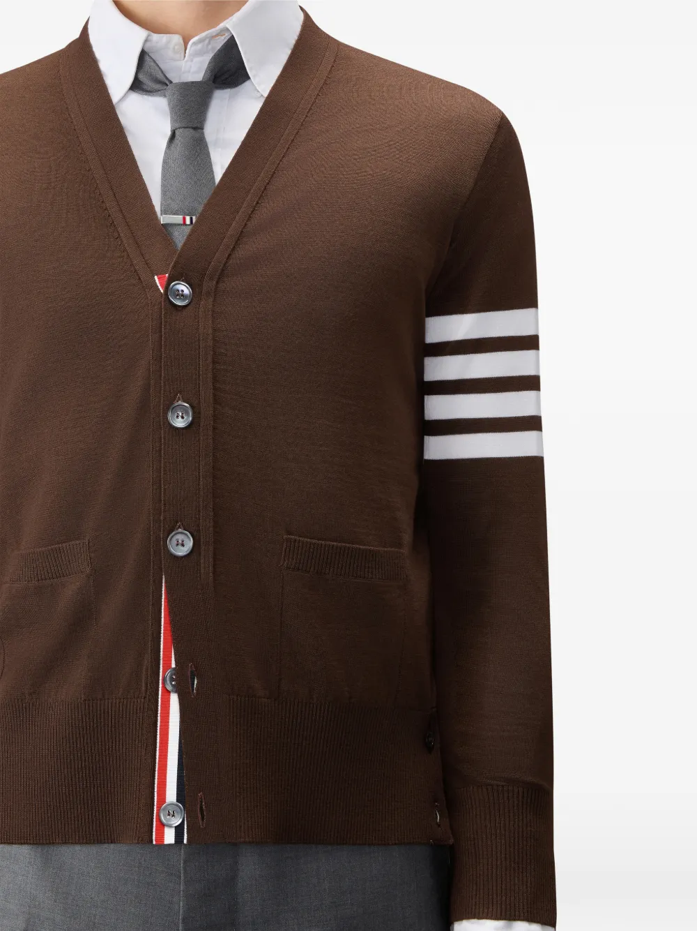 Thom Browne Vest met V-hals Bruin