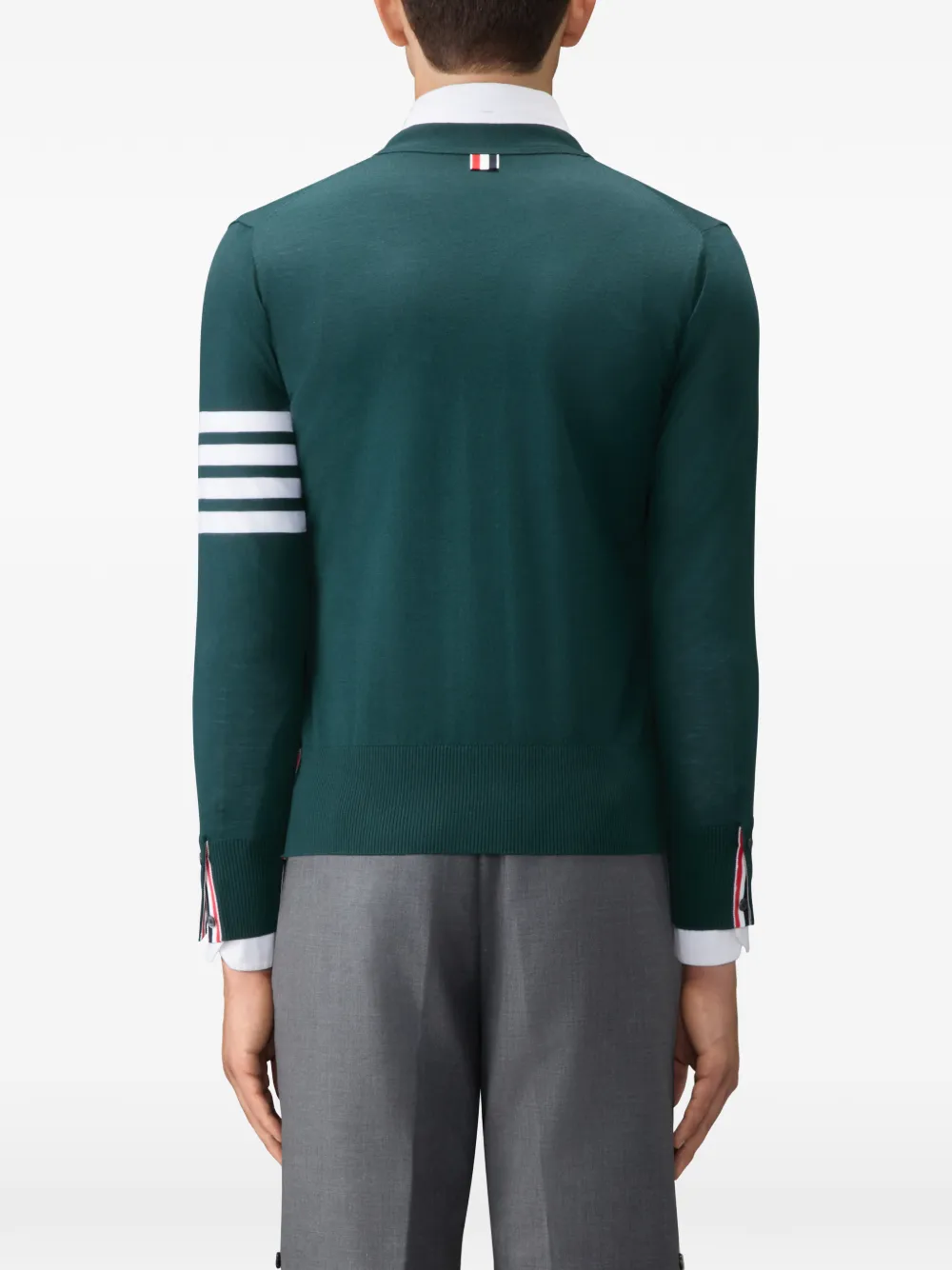 Thom Browne Vest met V-hals Groen
