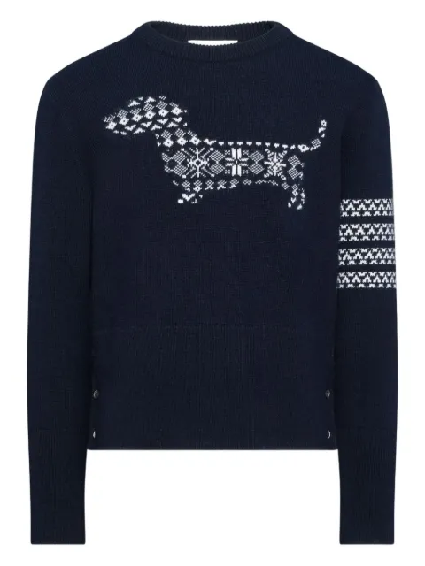 Thom Browne hector 4-bar stripe-detail sweater