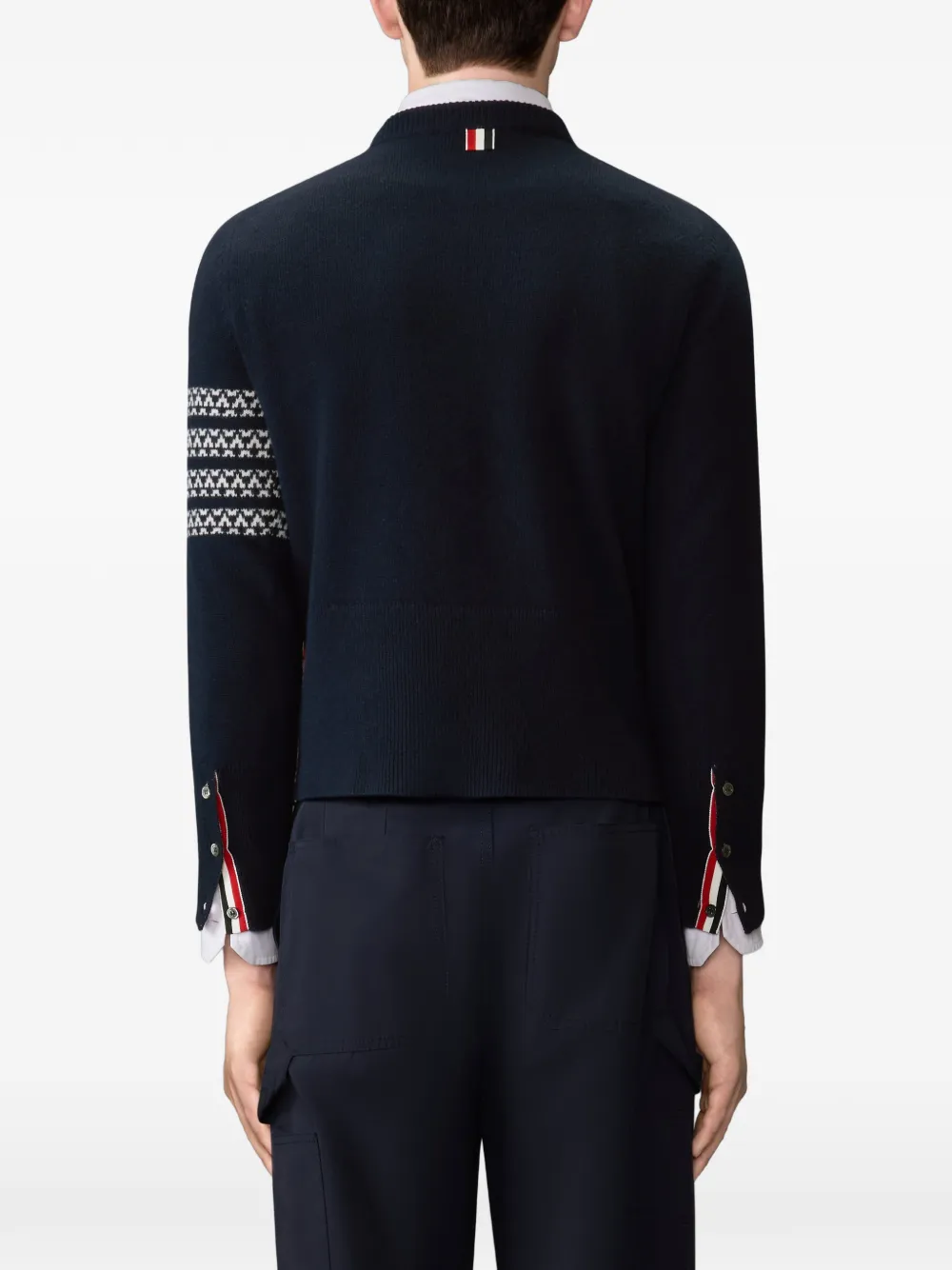 Thom Browne Hector 4-Bar trui met streepdetail Blauw