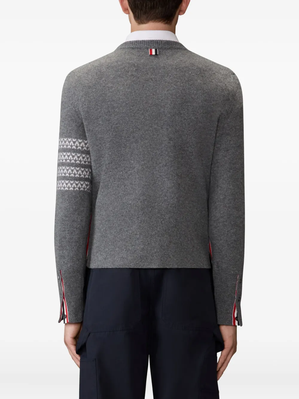 Thom Browne Trui met vier strepen Grijs