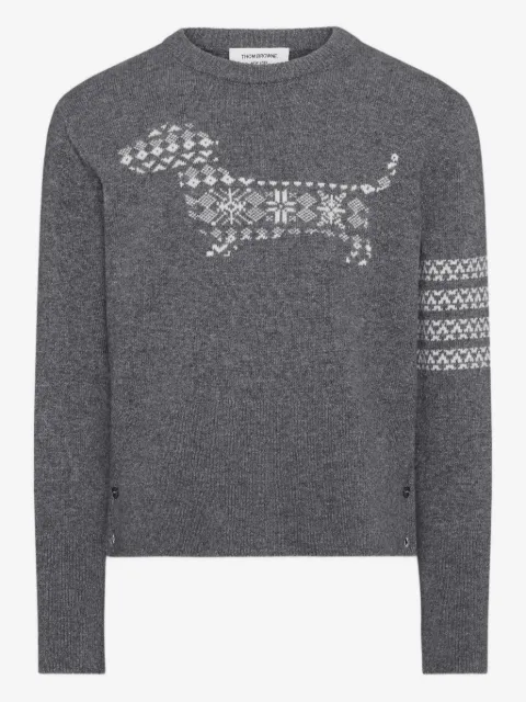 Thom Browne 4-bar stripe-detail sweater