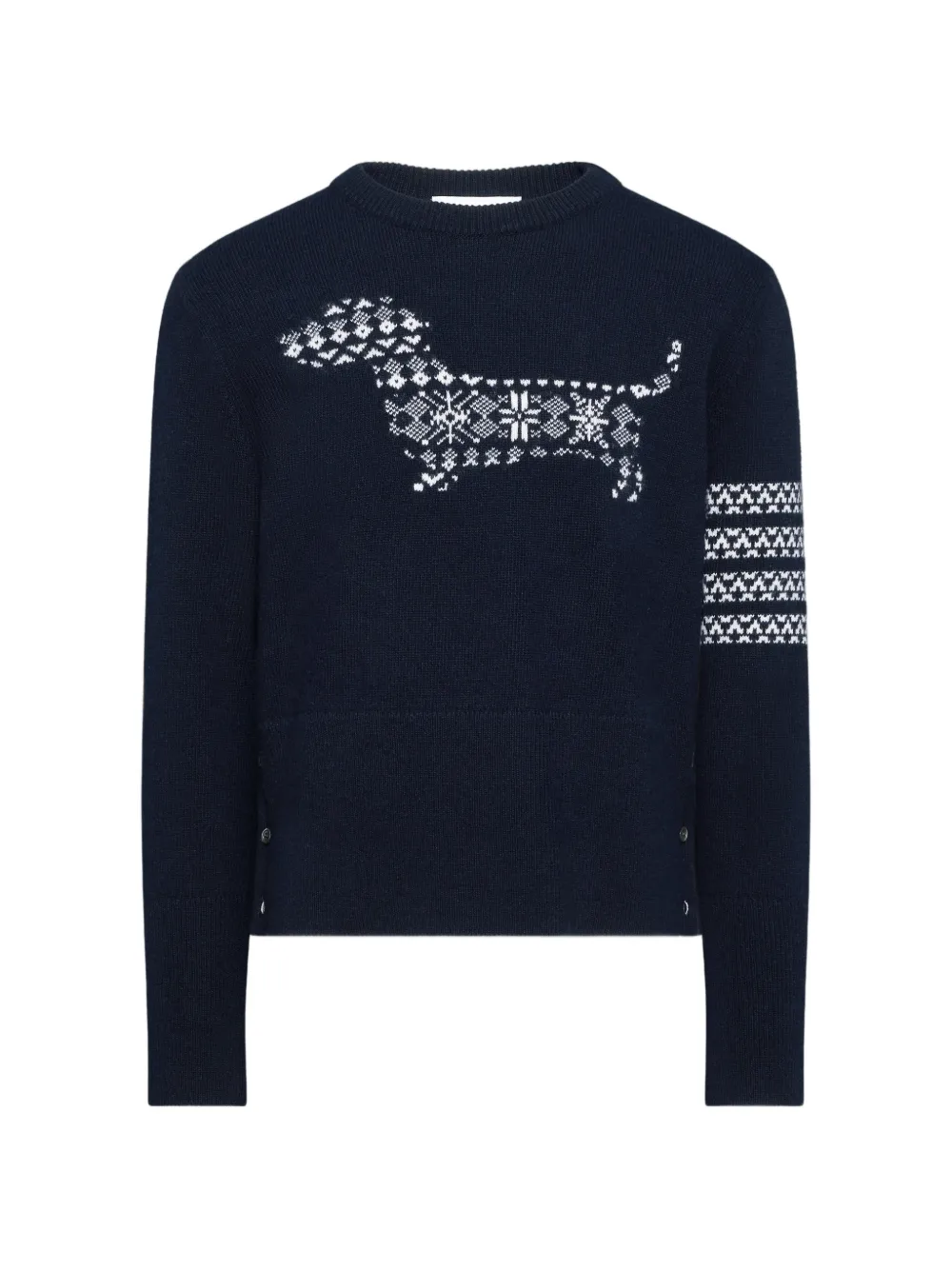 Thom Browne 4-bar stripe-detail sweater - Grey