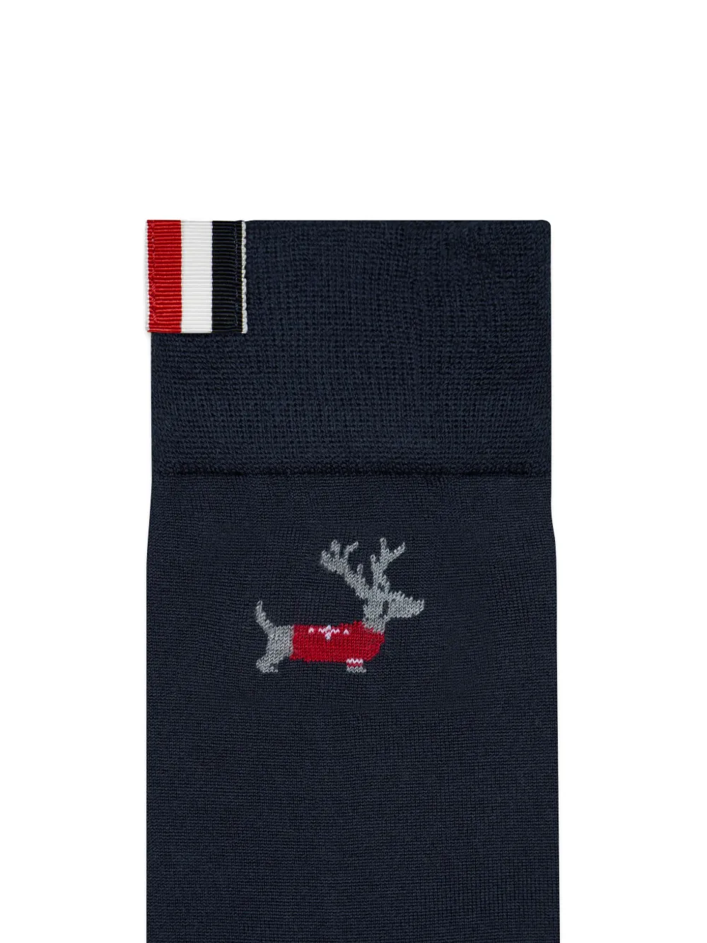 Thom Browne reindeer-motif logo-embroidered socks | Image 2