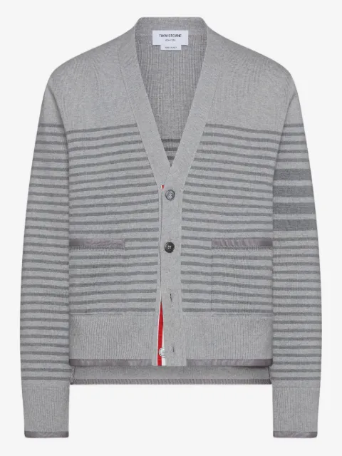 Thom Browne striped V-neck cardigan