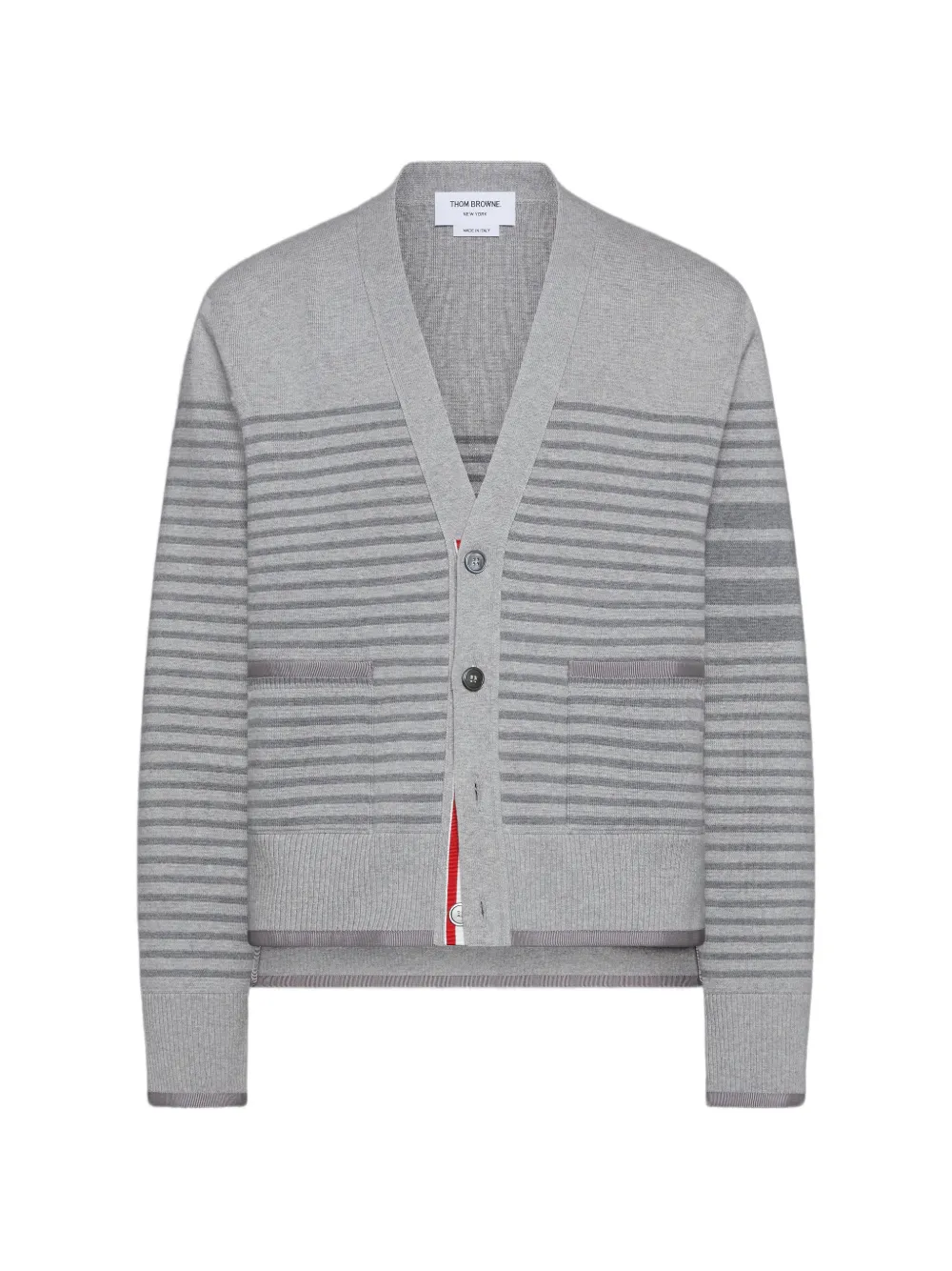 Thom Browne Cardigan con scollo a V - Grigio