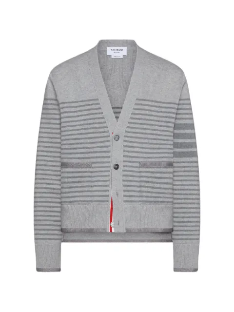 Thom Browne Milano stitch striped boxy fit cardigan