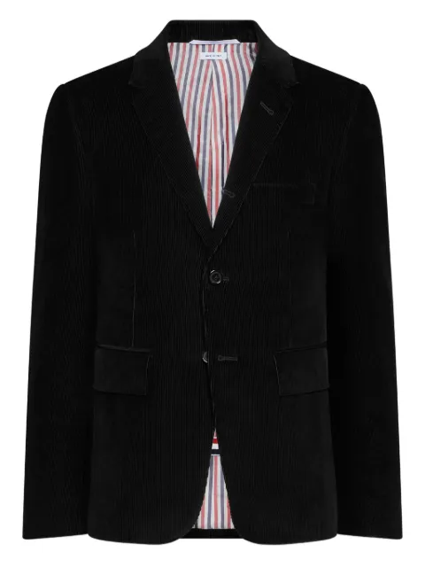 Thom Browne button-fastening corduroy-texture blazer