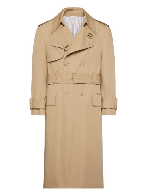 Thom Browne belted cotton trench coat