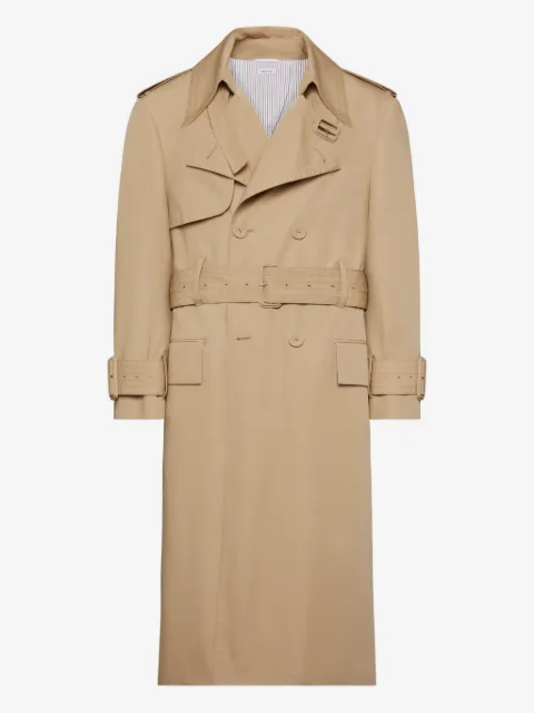 Thom Browne belted cotton trench coat