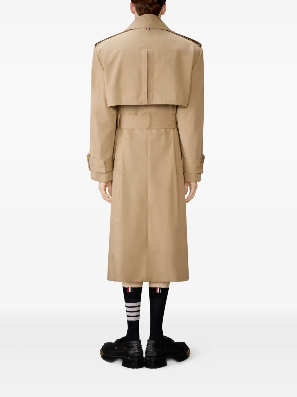 Thom Browne Trenchcoat met ceintuur Beige