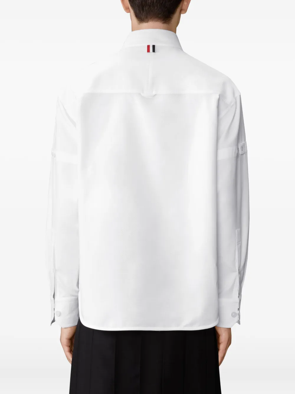 Thom Browne Overhemd met borstzak en armband Wit