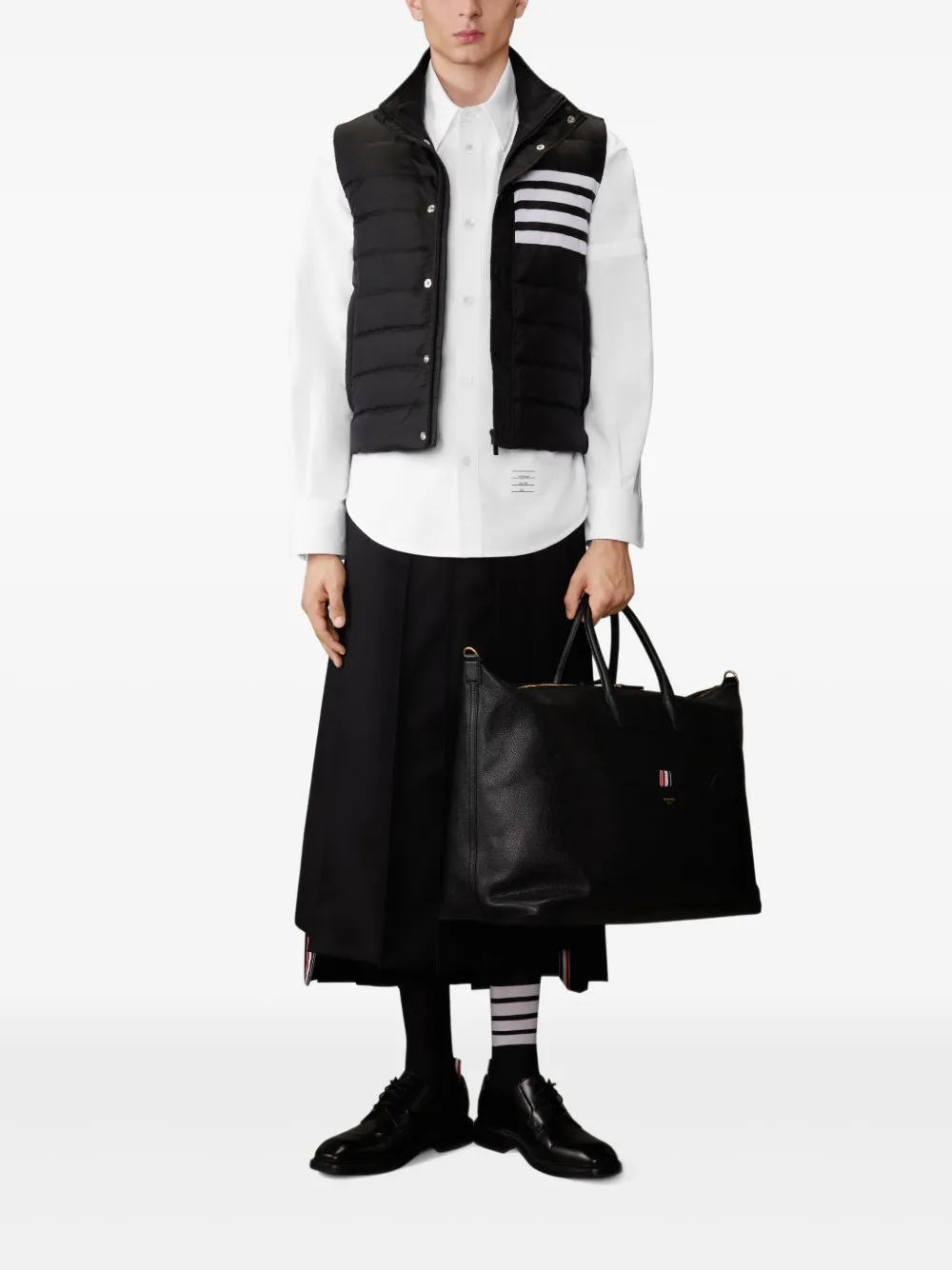 Thom Browne Overhemd met borstzak en armband - Wit