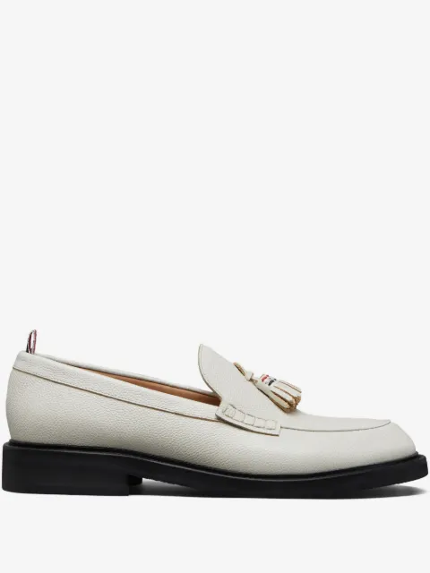 Thom Browne pebble grain rwb rubber sole tassel loafers