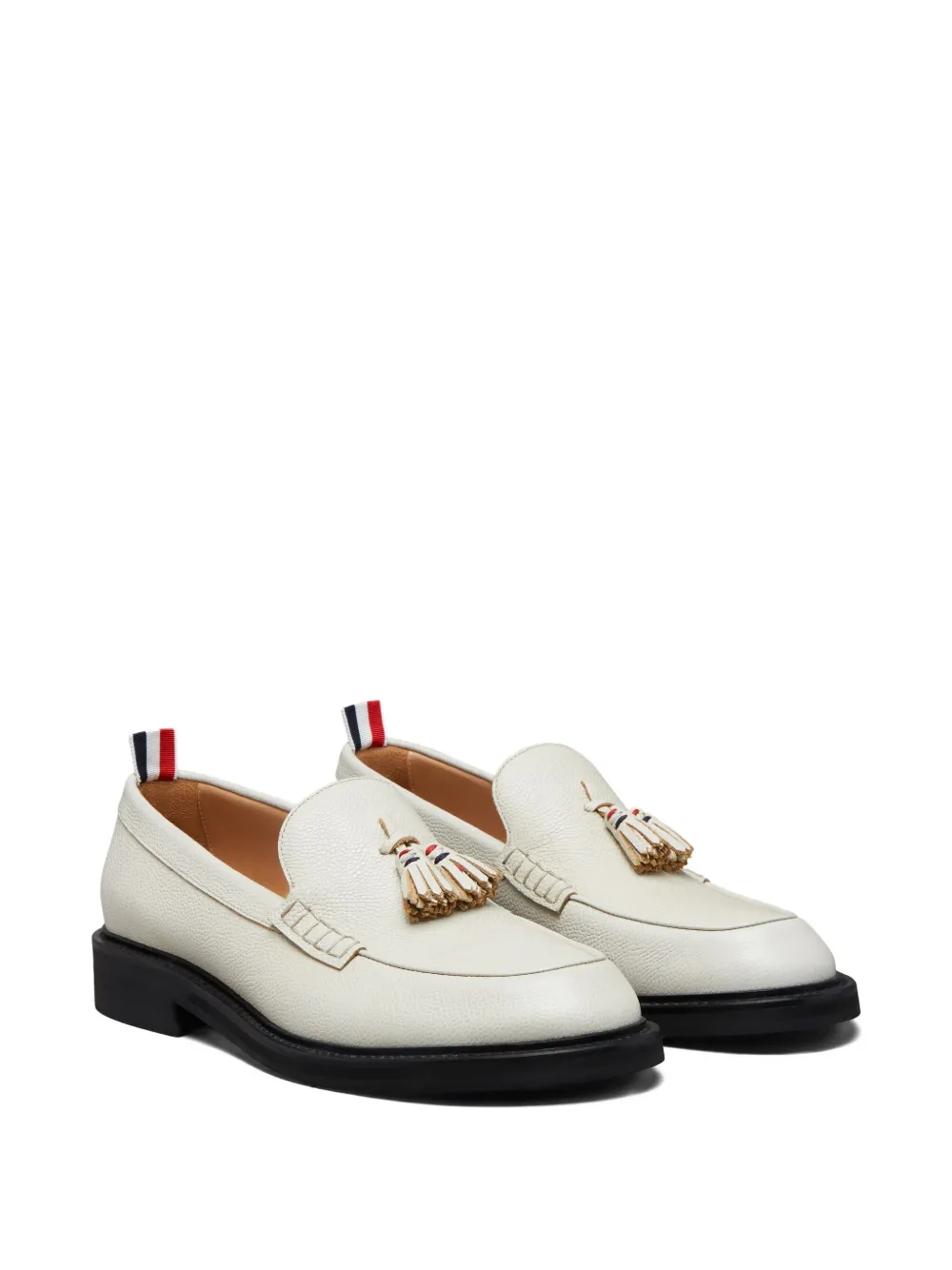 Thom Browne Loafers van bewerkt leer met kwastje - Beige