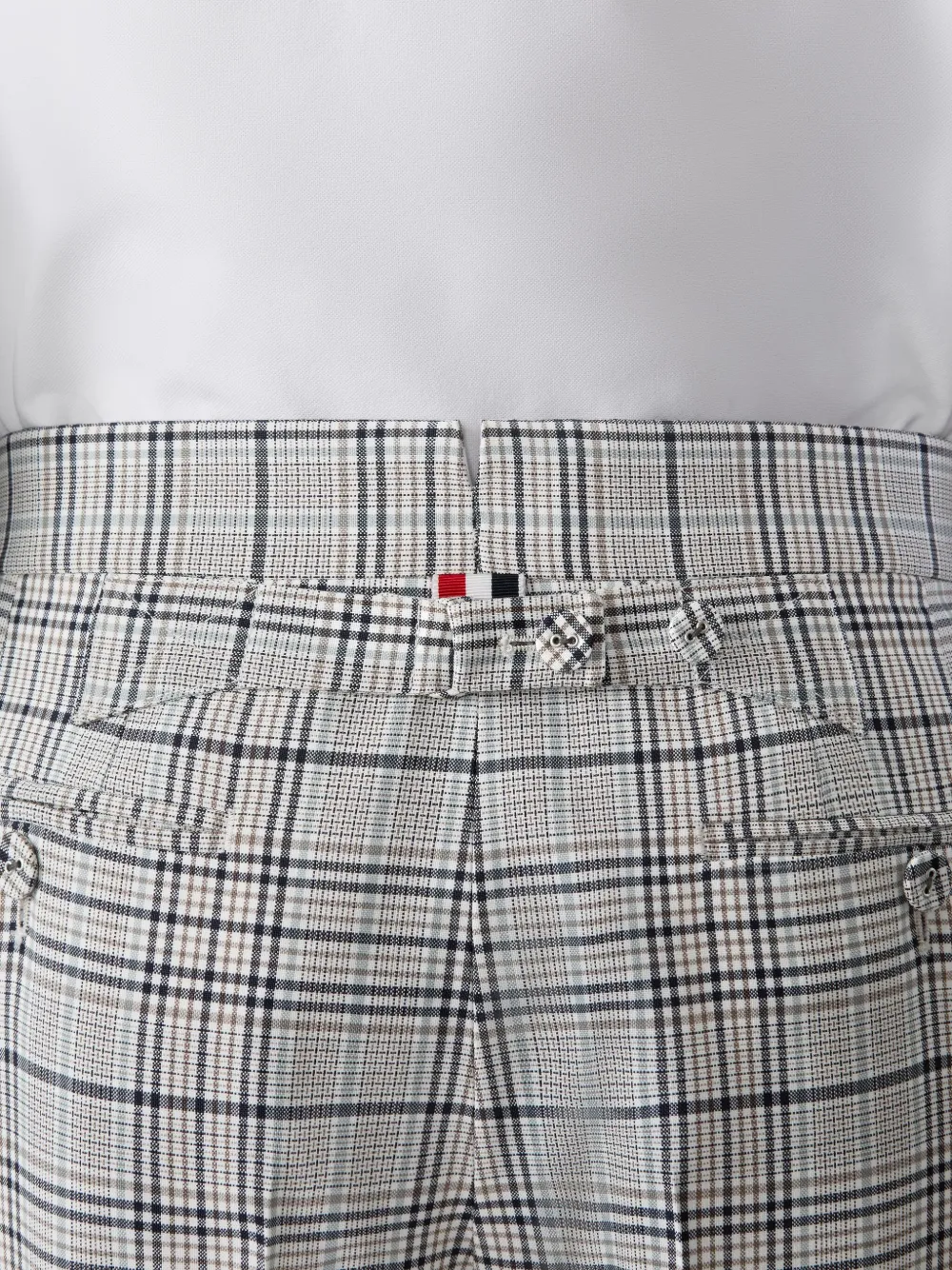 Thom Browne Geruite broek met band Grijs