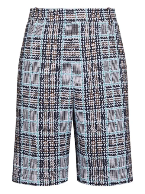 Thom Browne check-pattern tweed-effect shorts
