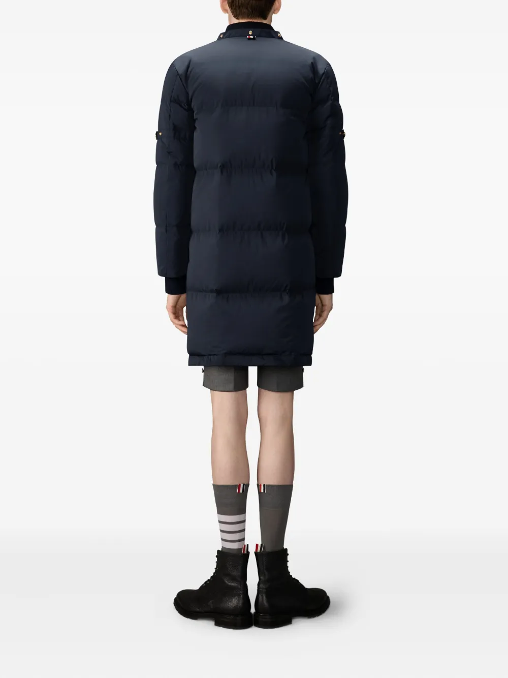 Thom Browne Jas met capuchon en drukknoopsluiting Blauw
