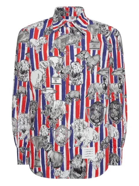 Thom Browne toile-detail long-sleeve shirt