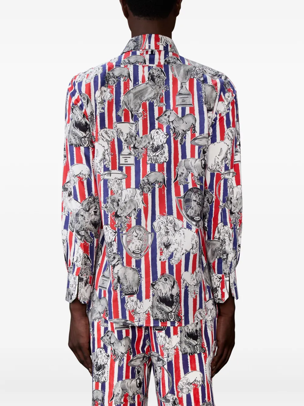 Thom Browne Hector Toile popeline overhemd Rood