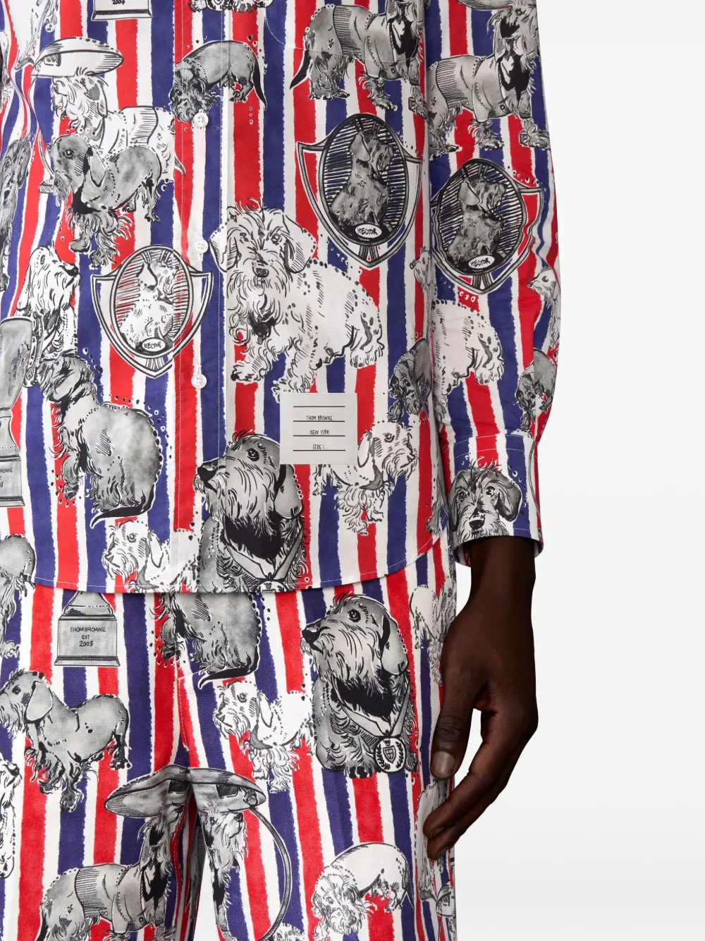 Thom Browne Hector Toile popeline overhemd Rood