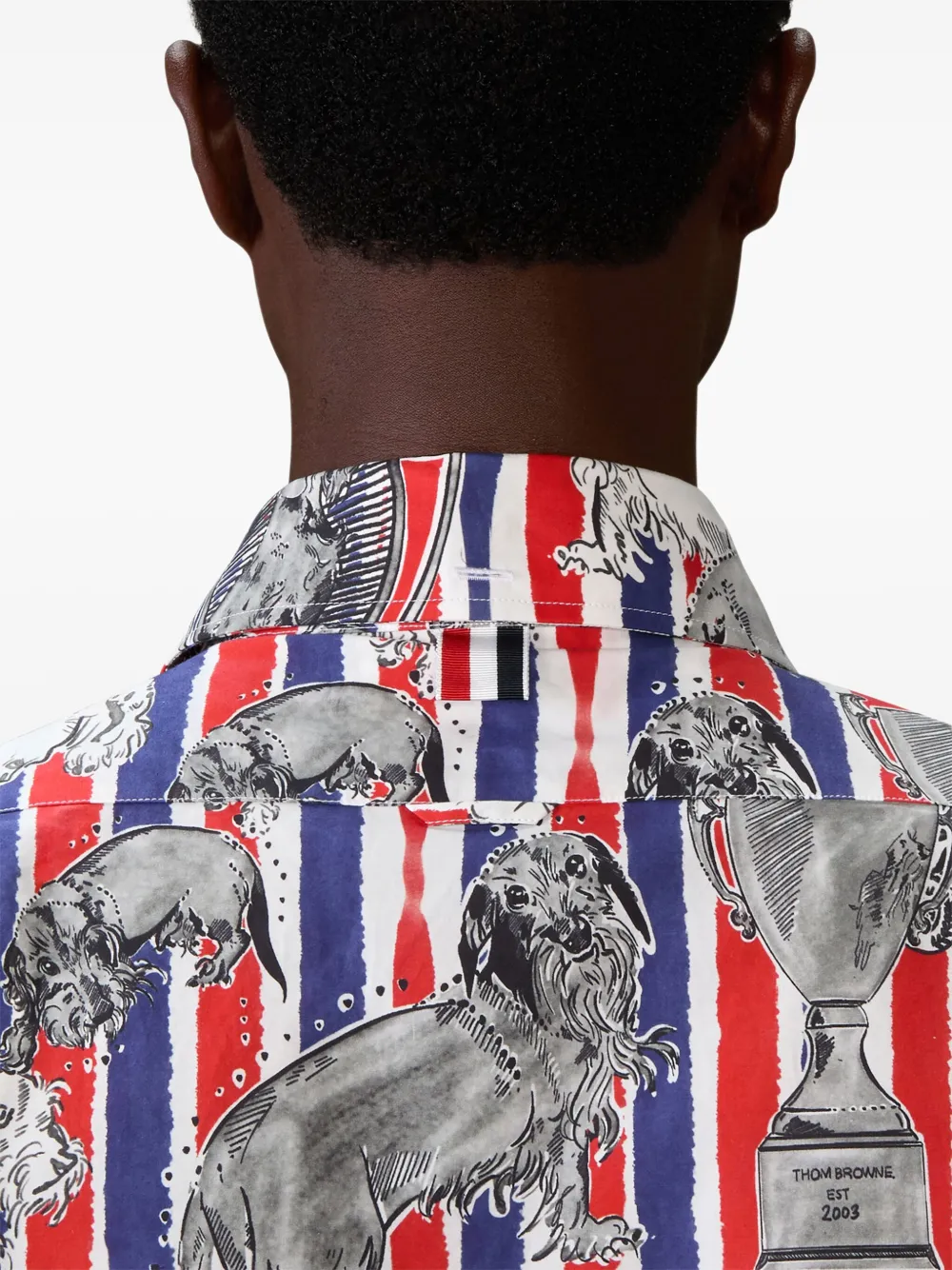 Thom Browne Hector Toile popeline overhemd Rood