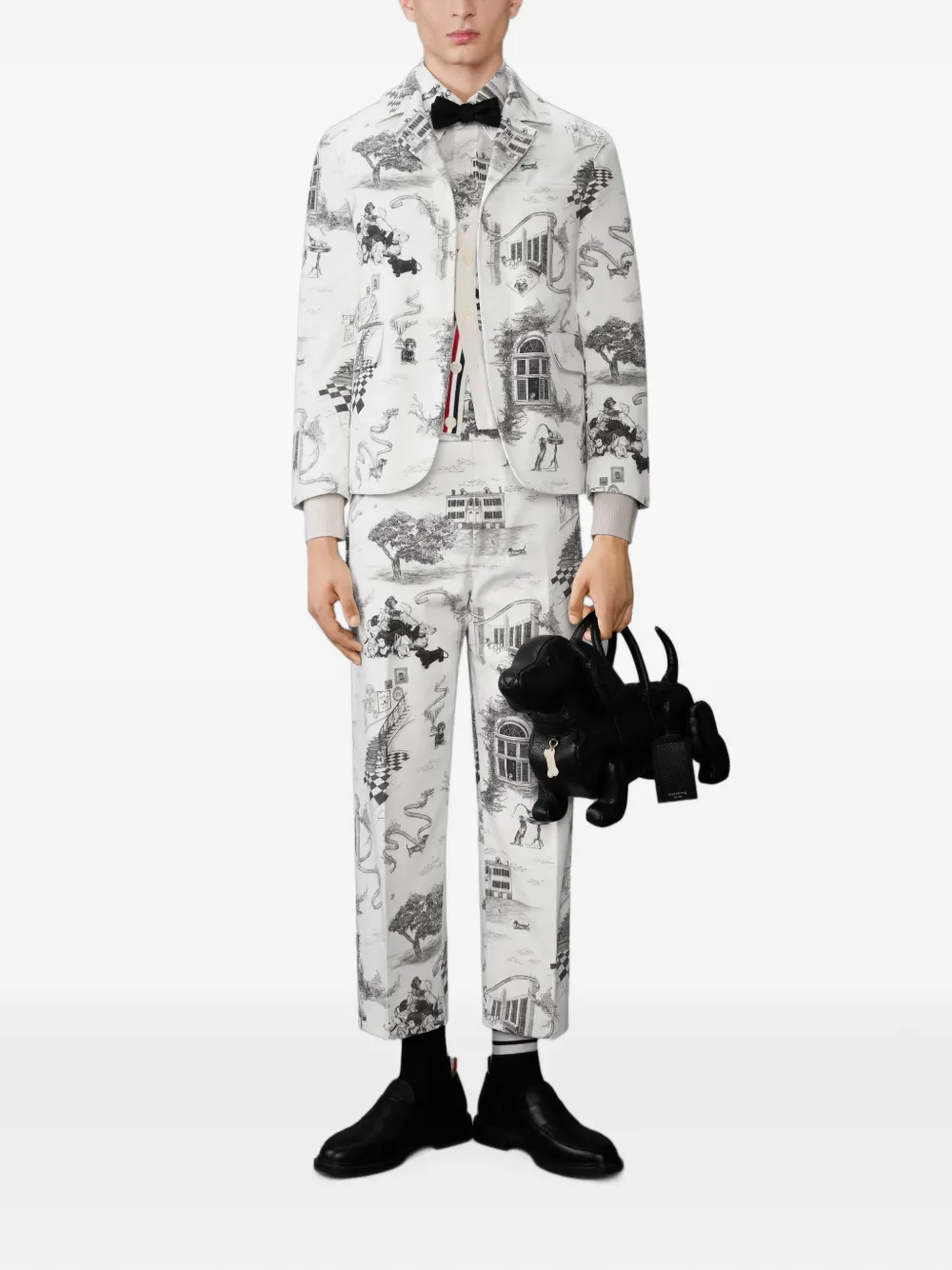 Thom Browne Hector Toile popeline overhemd met korte mouwen Wit