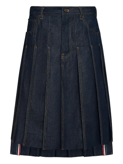 Thom Browne selvedge pleated five-pocket skirt
