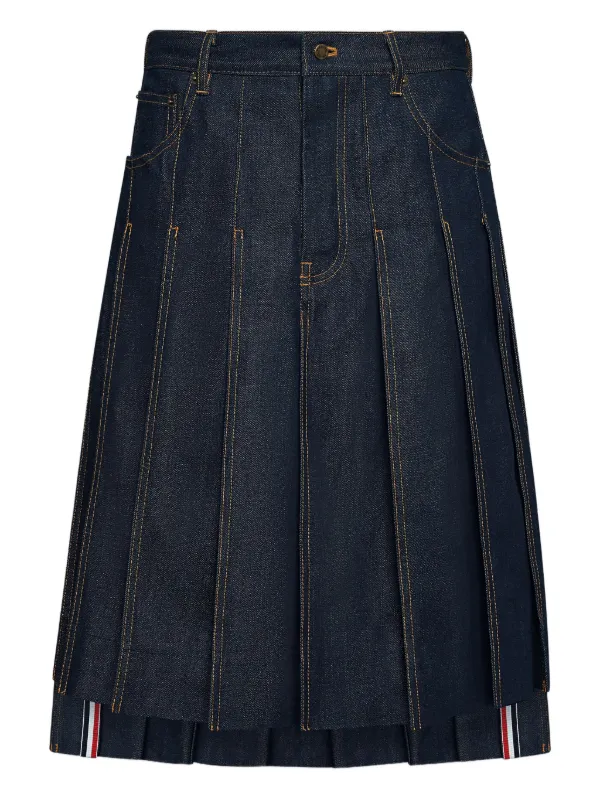 Thom Browne プリーツ スカート | ブルー | FARFETCH JP
