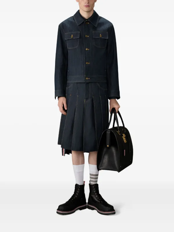 Thom Browne プリーツ スカート | ブルー | FARFETCH JP