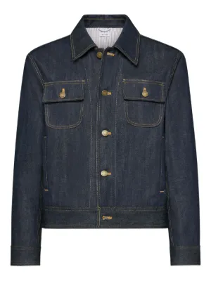 LOEWE Anagram Denim Jacket | Black | FARFETCH