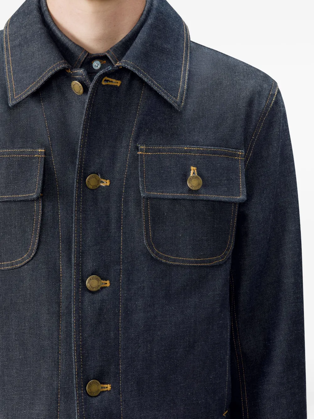 Thom Browne Denim jack Blauw