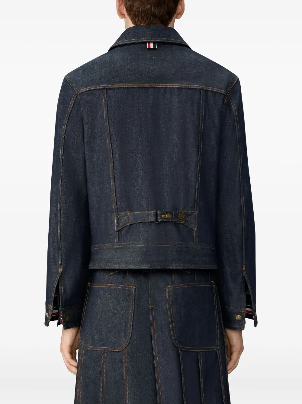 Thom Browne Denim jack Blauw